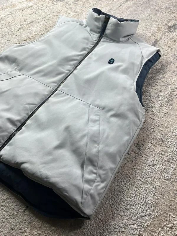 Vintage Retro 00’s y2k Nike Reversible Swoosh Embroidered Blue Navy Body Warmer – photo 2